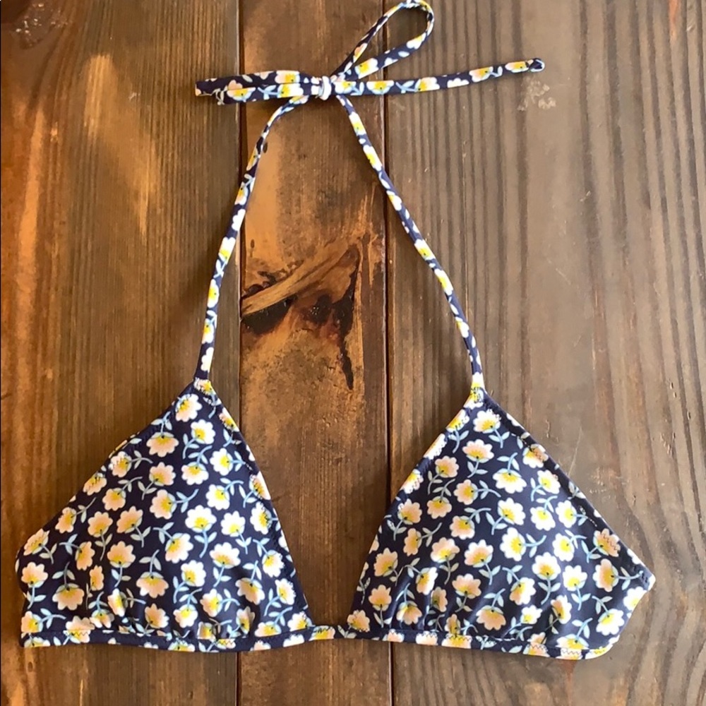 Floral bikini top